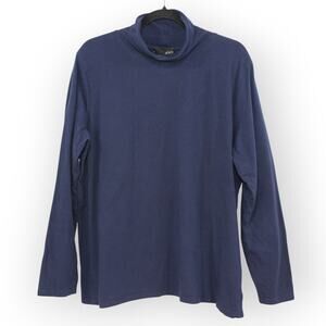 Erika Turtleneck XL Navy Blue • 95% Cotton 5% Elastane Missy